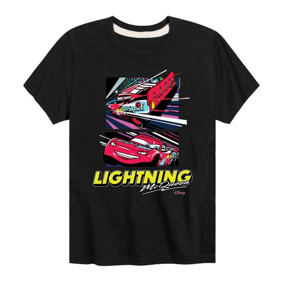 Disney's Cars - Under The Lights Lightning Mcqueen - Boy's Toddler & Youth Short Sleeve Graphic T-Shirt