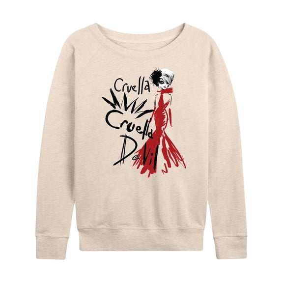 Disney's Cruella - Cruella Cruella De Vil - Women's Lightweight French Terry Long Sleeve Shirt