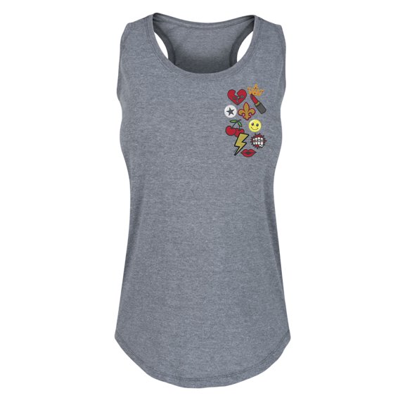 Disney's Cruella - Cruella Patches - Women's Racerback Tank Top