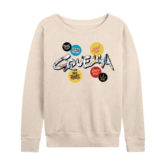 Disney's Cruella - Cruella Pattern Fill - Women's Lightweight French Terry Long Sleeve Shirt