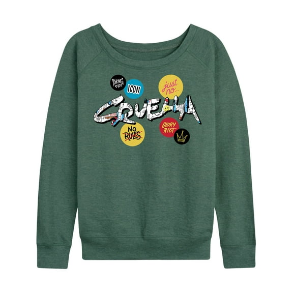 Disney's Cruella - Cruella Pattern Fill - Women's Lightweight French Terry Long Sleeve Shirt