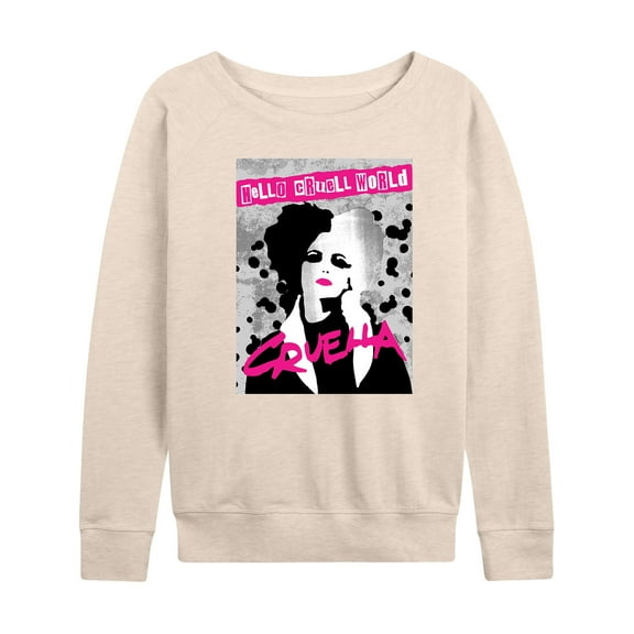 Disney's Cruella - Hello Cruell World - Women's Lightweight French Terry Long Sleeve Shirt