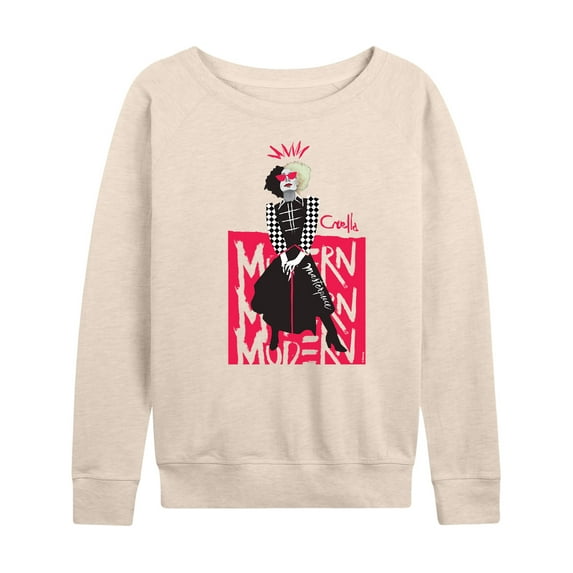 Disney's Cruella - Modern Cruella Repeated - Women's Lightweight French Terry Long Sleeve Shirt