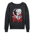 thumbnail image 1 of Disney's Cruella - Speak Of The De Vil - Women's Lightweight French Terry Long Sleeve Shirt, 1 of 4