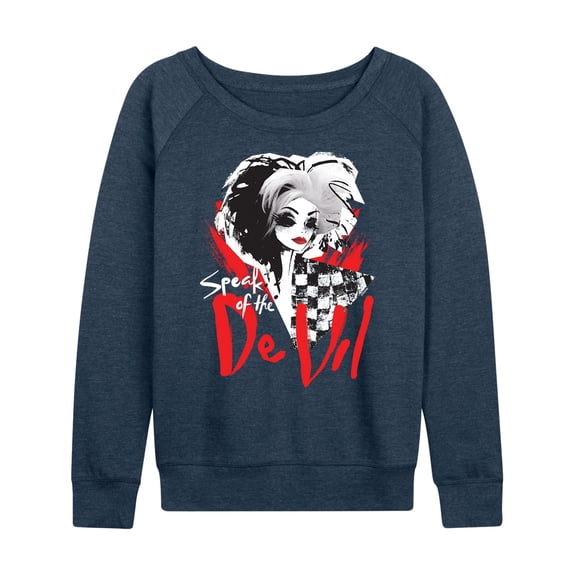 Disney's Cruella - Speak Of The De Vil - Women's Lightweight French Terry Long Sleeve Shirt