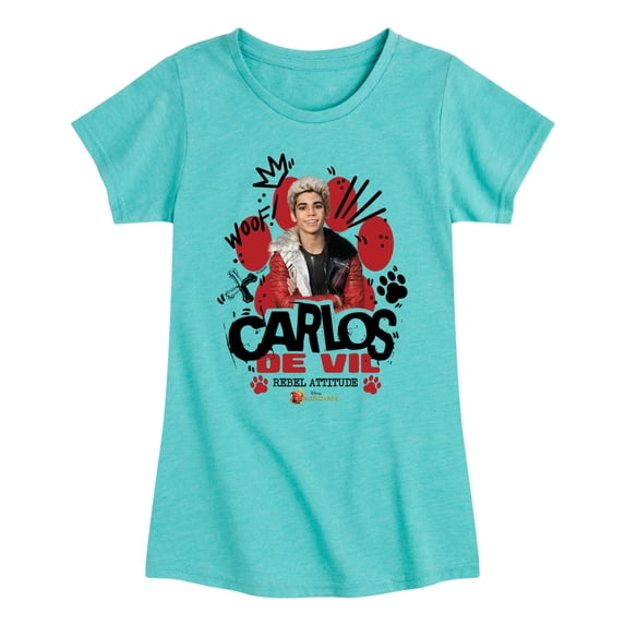 Descendants - Carlos De Vil - Youth Girls Fitted Short Sleeve T-Shirt