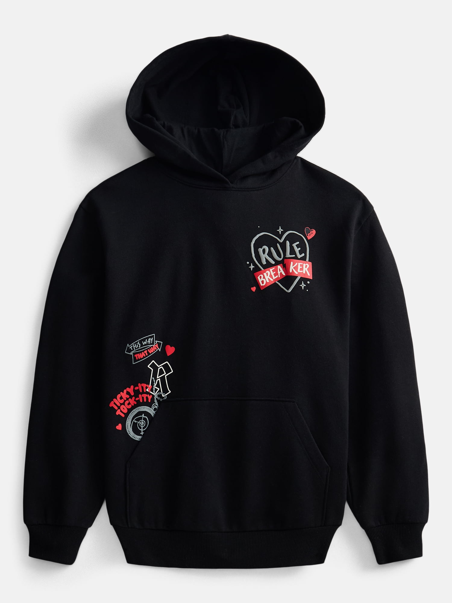 Disney Descendants Rule Breaker Girl's Puff Graphic Fleece Hoodie, Sizes 4-16