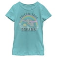 thumbnail image 1 of Girl's Dumbo Over the Rainbow Graphic Tee Tahiti Blue Small, 1 of 4