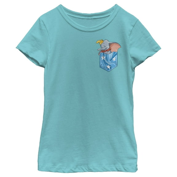 Girl's Dumbo In the Pocket Graphic Tee Tahiti Blue Medium