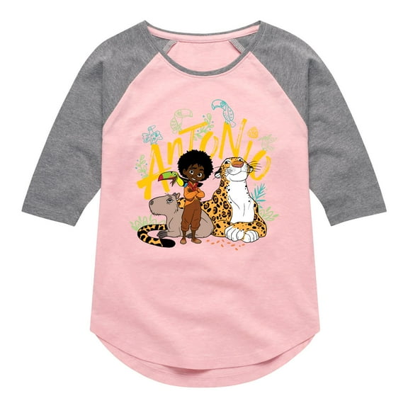 Disney's Encanto - Antonio - Toddler And Youth Girls Raglan Graphic T-Shirt