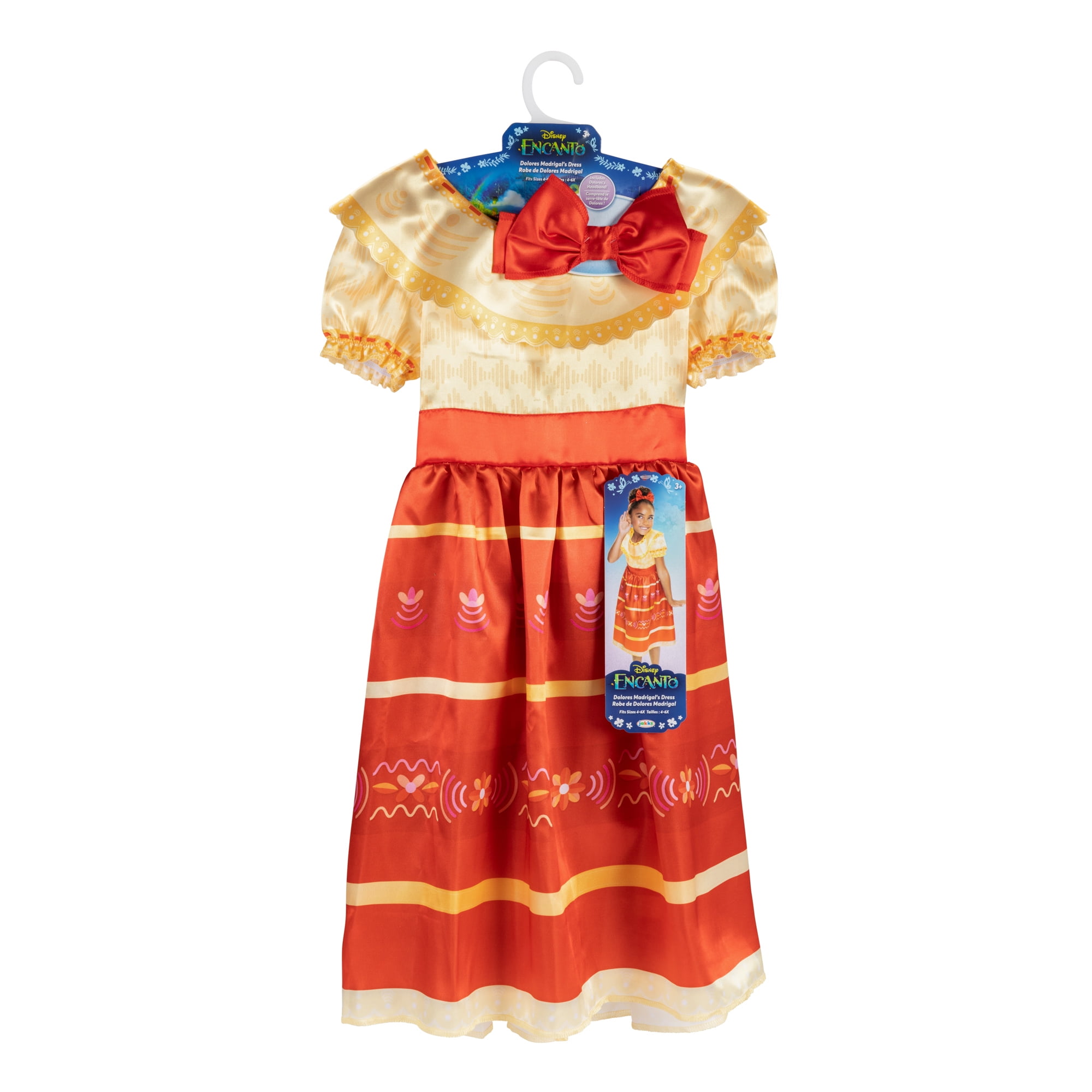 Disney Encanto Mirabel Dress, Costume for Girls Ages 3 and up, Outfit Fits  Children Sizes 4-6X
