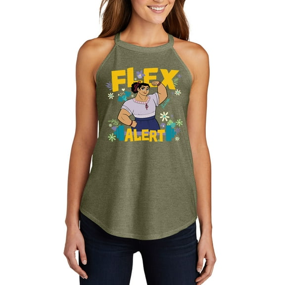 Disney's Encanto - Luisa Flex Alert - Juniors High Neck Tank Top