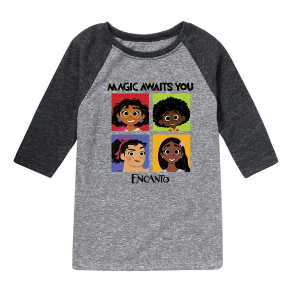 Disney's Encanto - Magic Awaits You Panels - Toddler And Youth Raglan Graphic T-Shirt