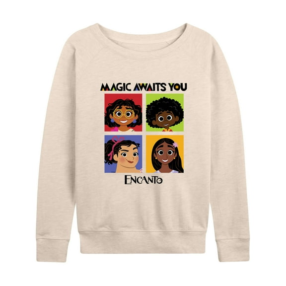 Disney's Encanto - Magic Awaits You Panels - Women's Lightweight French Terry Long Sleeve Shirt