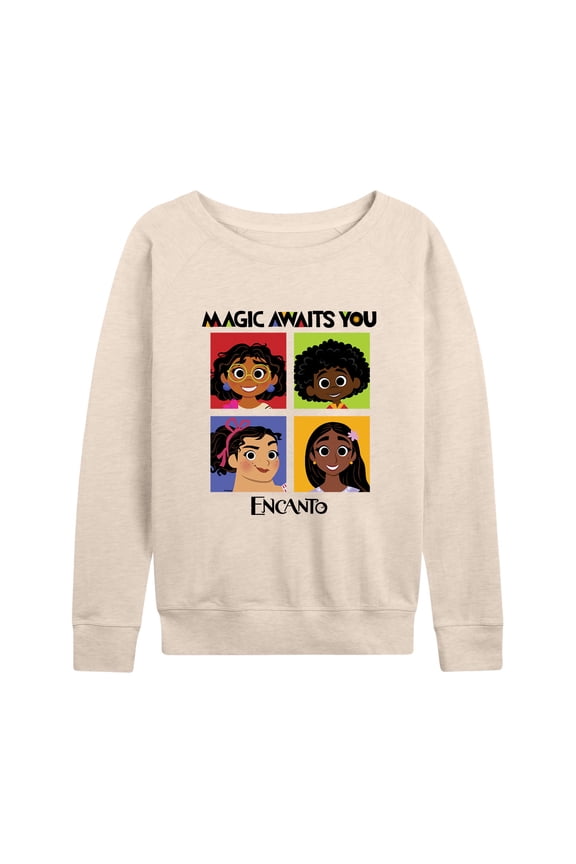 Disney's Encanto - Magic Awaits You Panels - Women's Lightweight French Terry Long Sleeve Shirt
