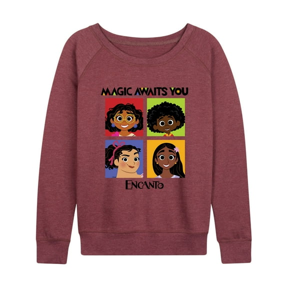 Disney's Encanto - Magic Awaits You Panels - Women's Lightweight French Terry Long Sleeve Shirt