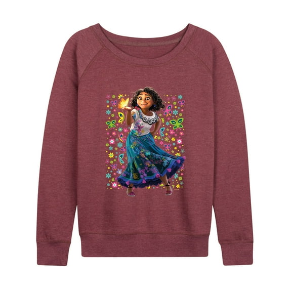 Disney's Encanto - Mirabel Butterflies - Women's Lightweight French Terry Long Sleeve Shirt