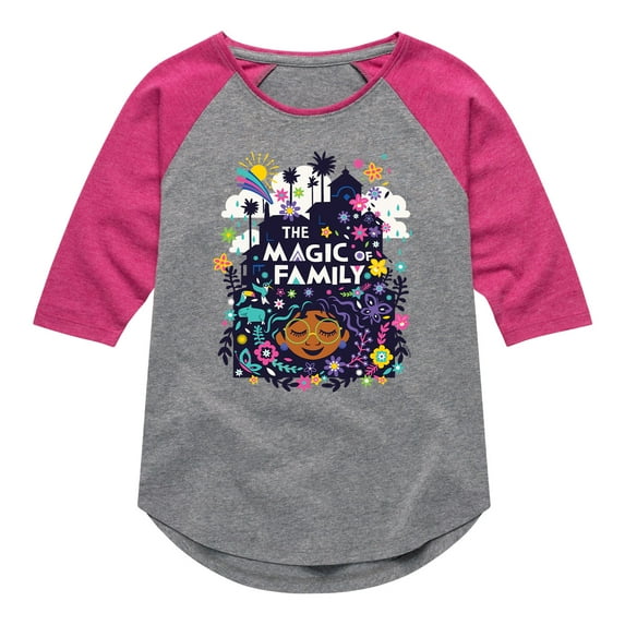 Disney's Encanto - The Magic Of Family - Toddler And Youth Girls Raglan Graphic T-Shirt
