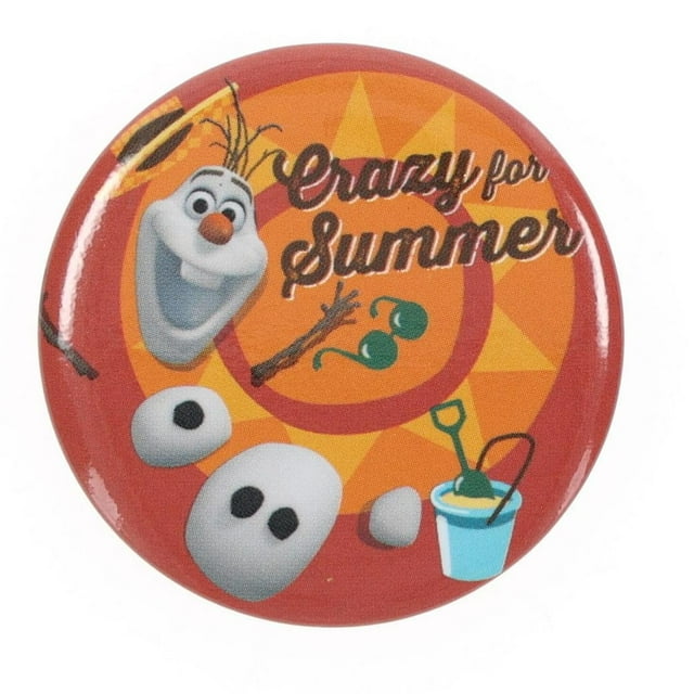 Disney's Frozen 1.5" Button: "Olaf Crazy For Summer"
