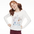 thumbnail image 1 of Disney's Frozen 2 Girls 7-16 Lettuce Edge Graphic Tee, Girl's, Size: Medium, White, 1 of 1