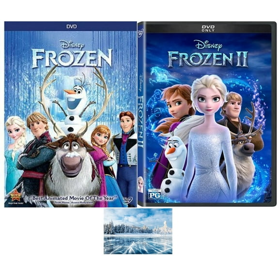 Disney's Frozen DVD Double Feature One 1 & Two 2 Includes Frozen Glossy Print Art Card