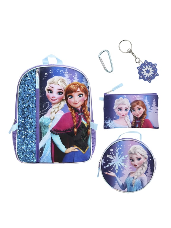 Disney's Frozen Elsa & Anna 16 5-Piece Backpack & Lunchbox Set