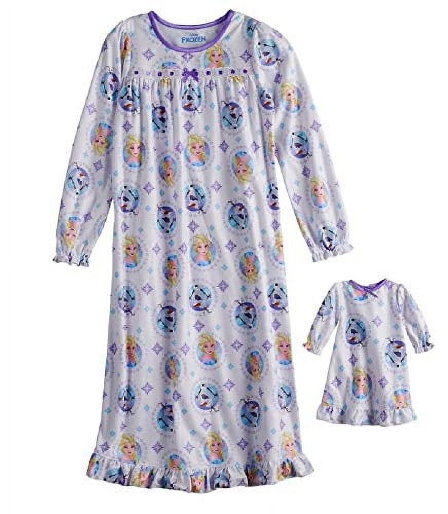 Disney's Frozen Elsa & Olaf Nightgown & Doll Nightgown Girls (6