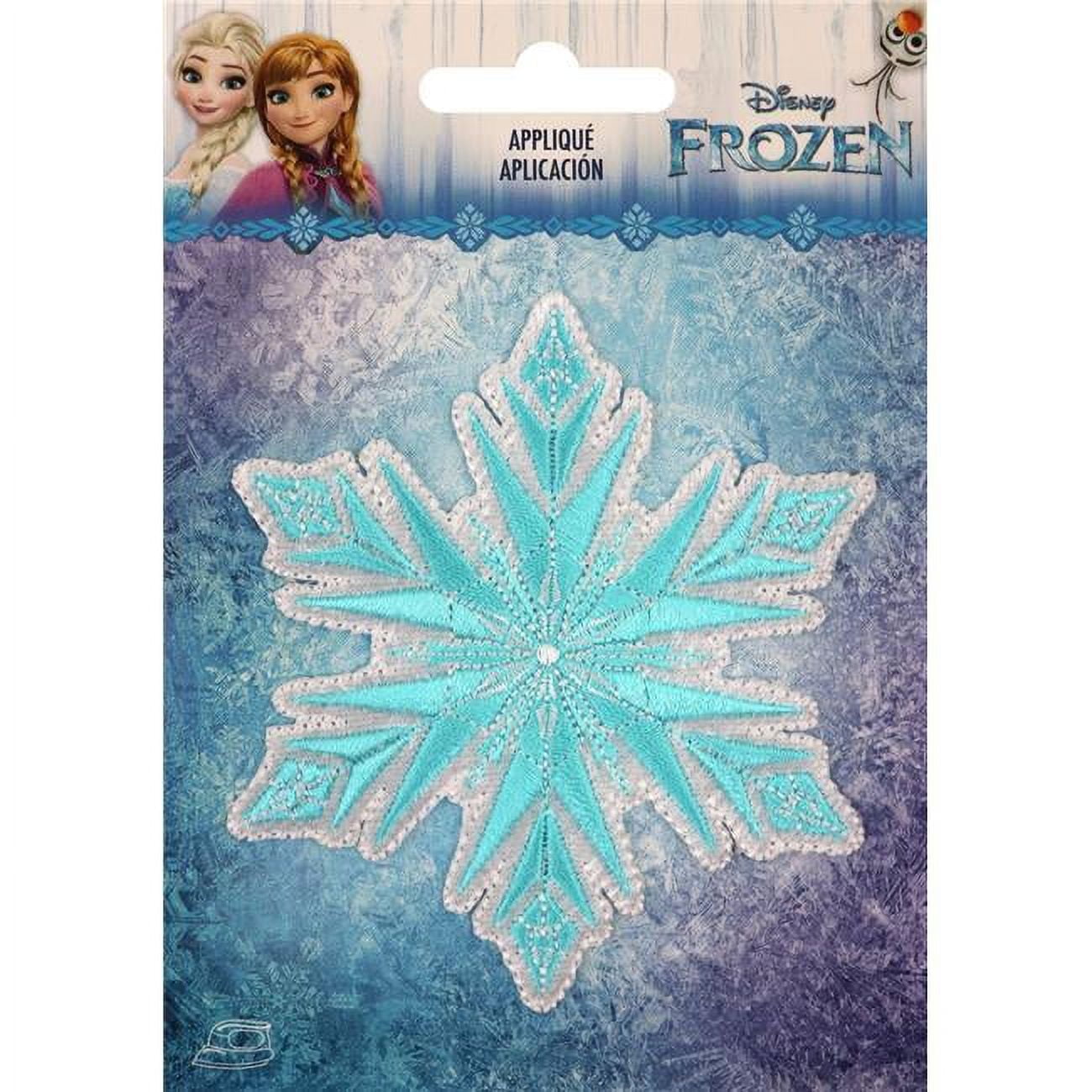 Blue 5 Pack = 15 Glitter 2 Inch Snowflake Iron-On