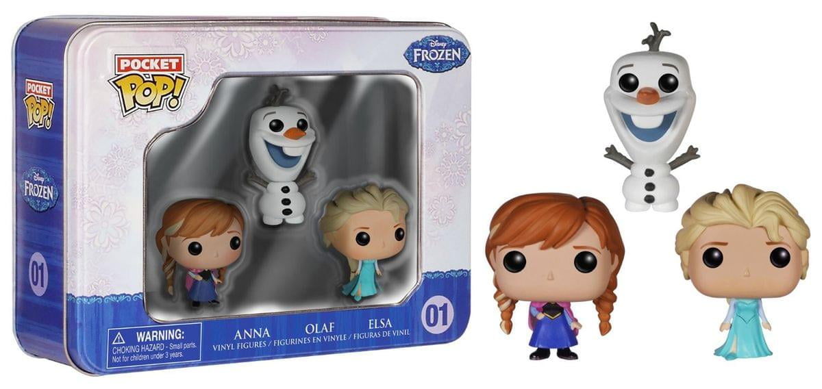 Funko Pop! Disney フィギュア 3体セット Disney's Frozen Funko Pocket POP Vinyl Figure 3-Pack Tin Elsa