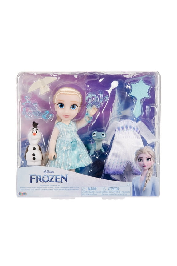 Disney's Frozen Ice and Snow 6 inch Elsa Petite Doll Set with Two Dress and Accessories