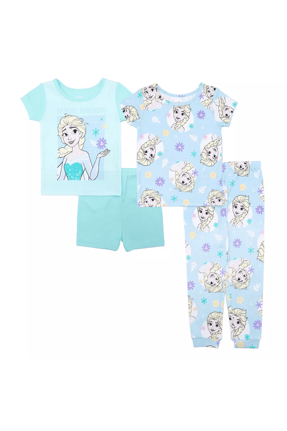 's Frozen Kindness Pajama T-Shirts, Pajama Shorts & Pajama Pants Set For Toddler Girl, 3T