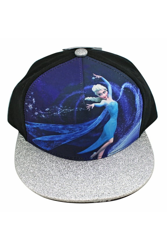 's Frozen Princess Elsa Snapback Cap With Sparkly Bill