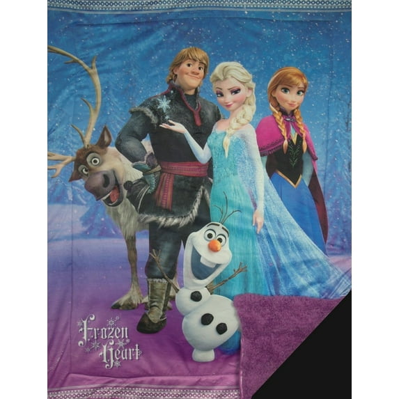 Disney's Frozen Supersoft Sherpa Reverse Throw Blanket