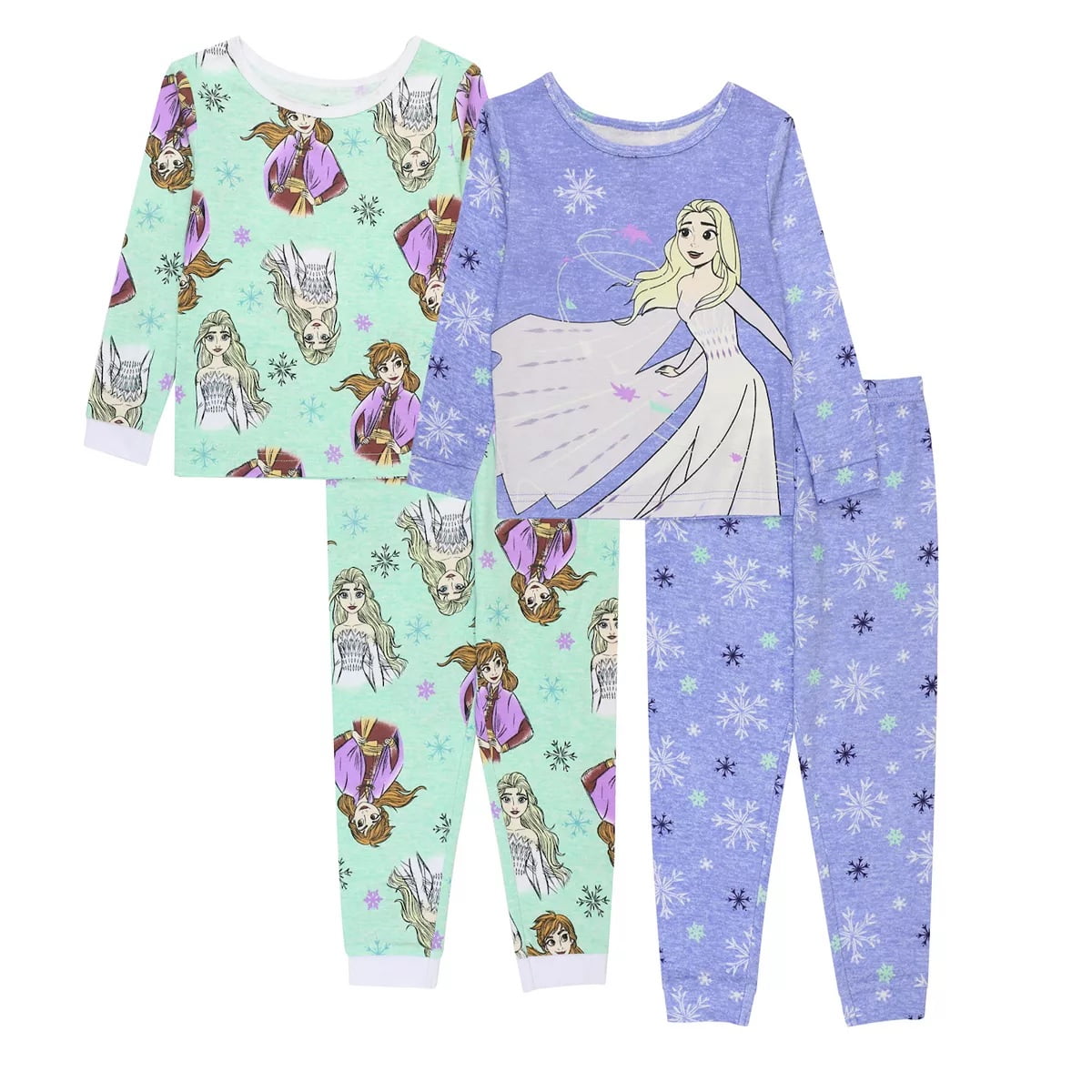 Disney's Frozen Toddler Girls 4 Piece Pajama Set Featuring Elsa and