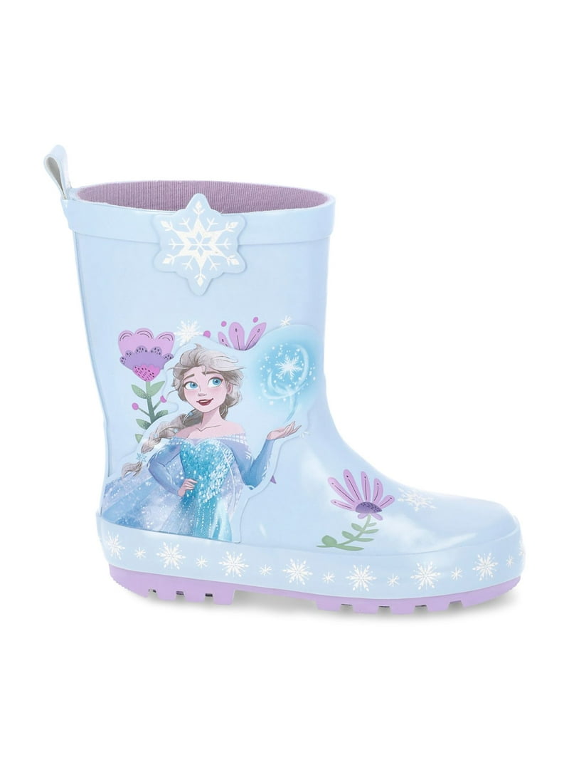 Disney Frozen Toddler Girls Waterproof Rain Boots with Elsa and