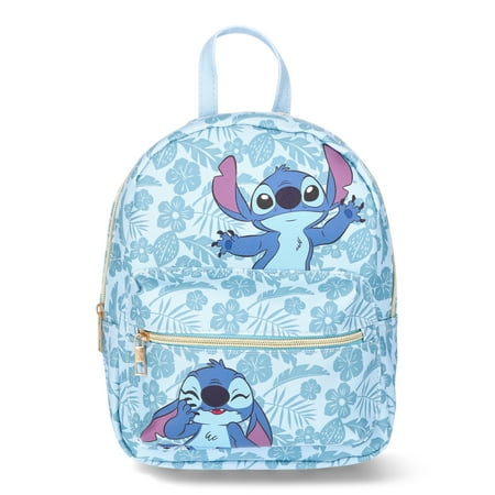 Disney’s Kids’ Lilo & Stitch All-Over Print PU Mini Backpack, Blue