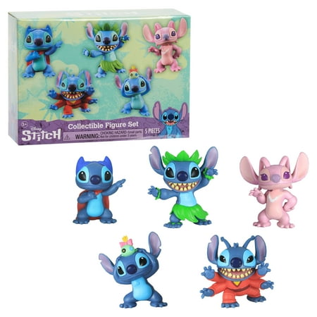 Disney’s Lilo & Stitch Collectible Stitch Figure Set, 5-pieces, Kids Toys for Ages 3 up