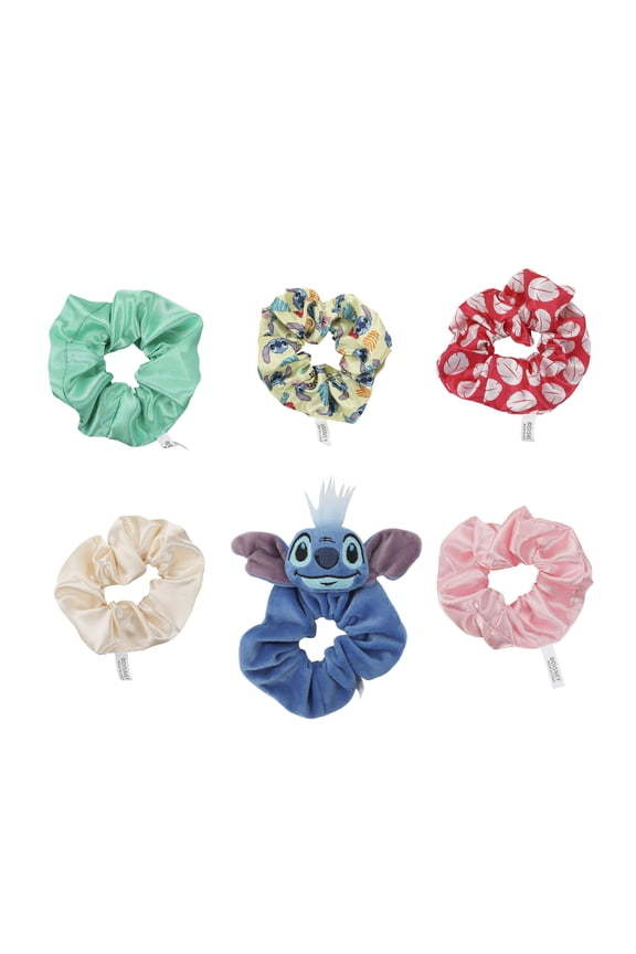Disney's Lilo & Stitch Printed Fabric Hair Scrunchies (6-Piece Set)