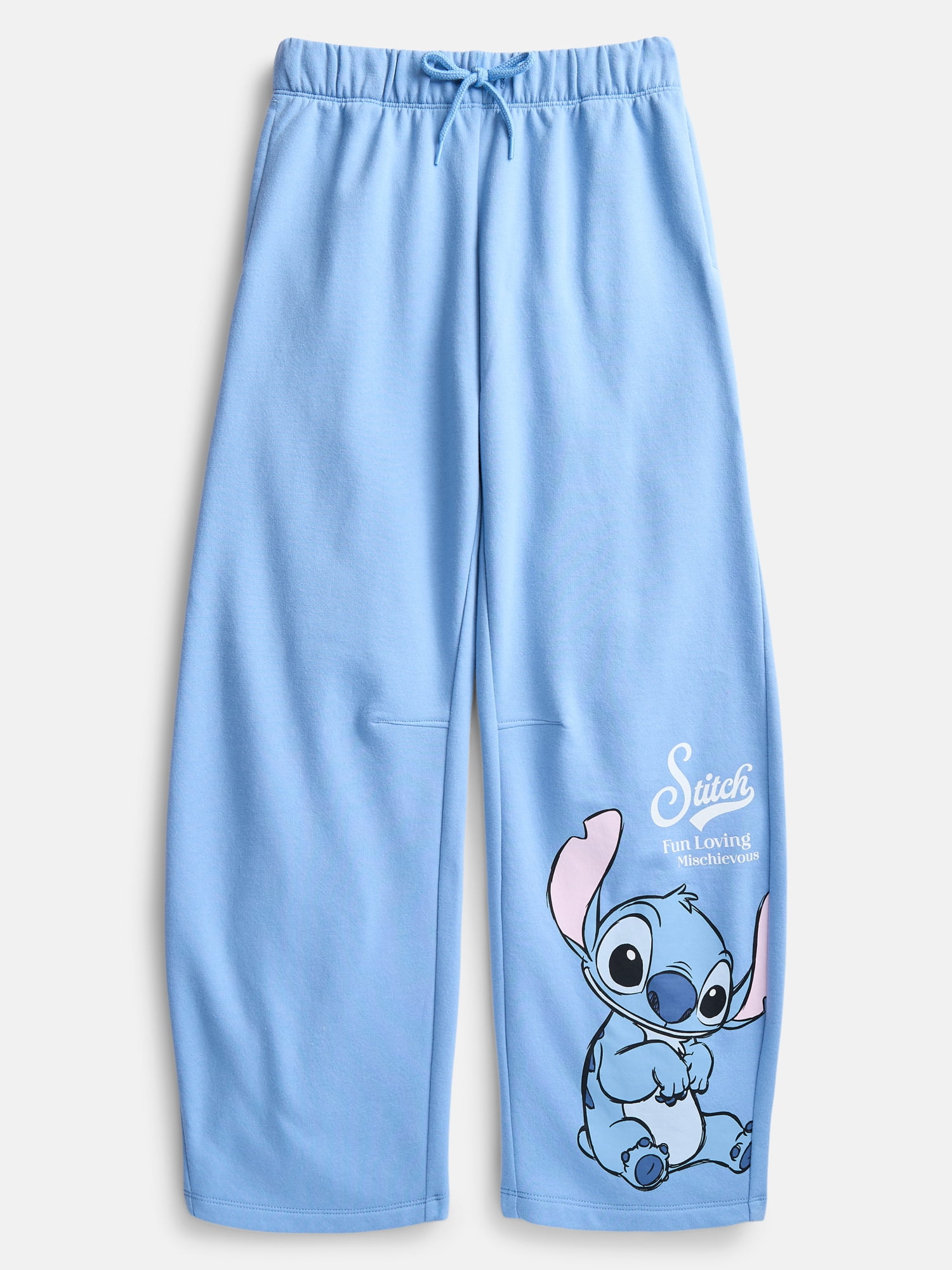 Lilo and Stitch Girls Graphic Barrel Fleece Pants, Sizes 4-16