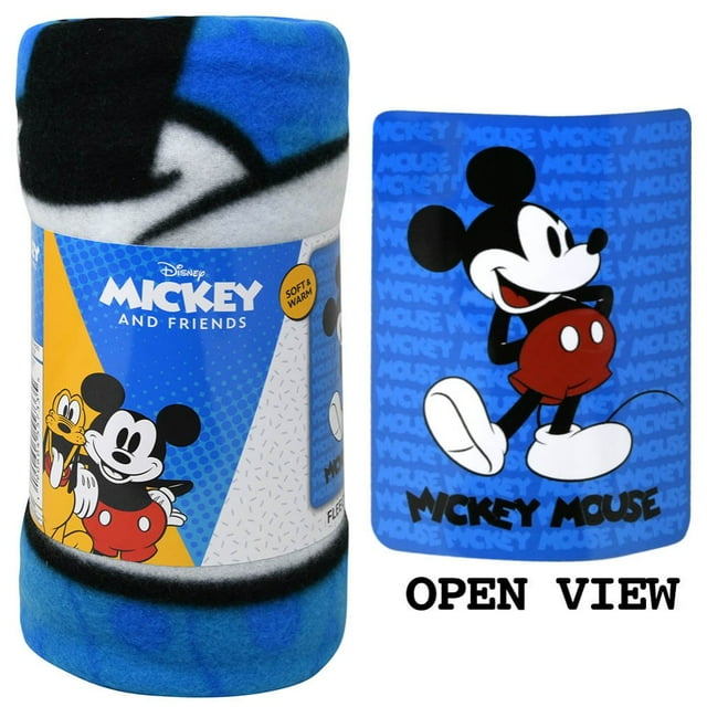 Disney's MICKEY MOUSE Kids Plush Soft Fleece Throw Blanket 45x60 Inches