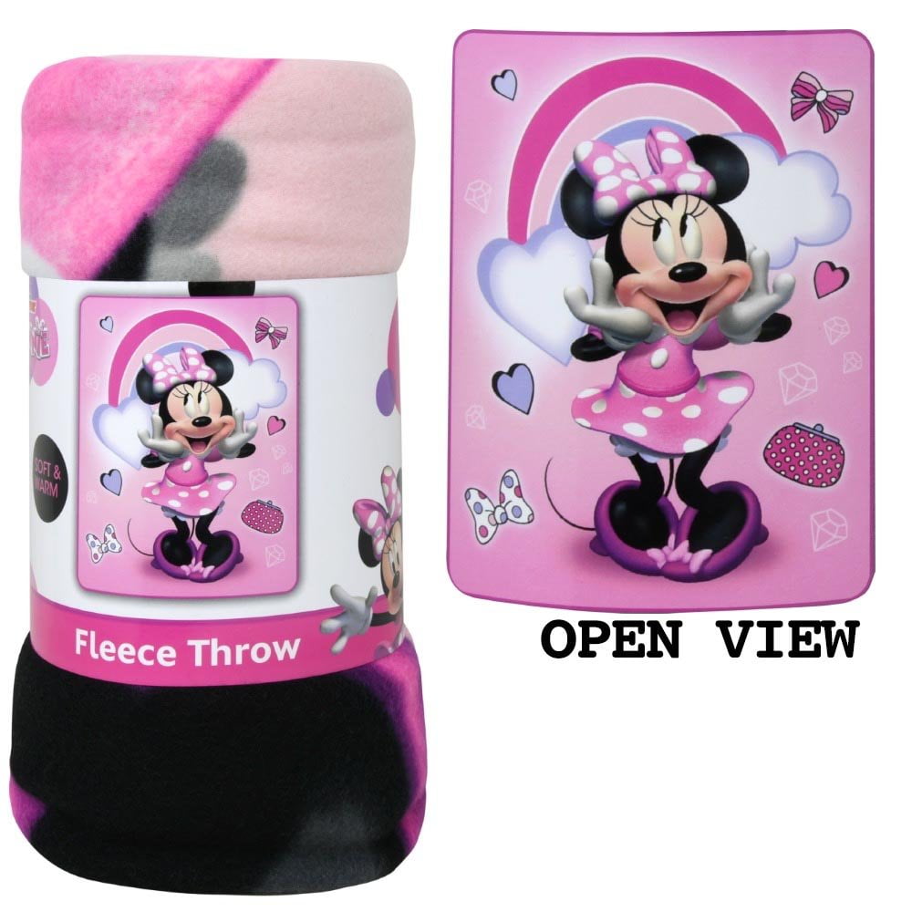Disney s MINNIE MOUSE 45x60 Fleece Throw Blanket HAPPY HOLIDAY