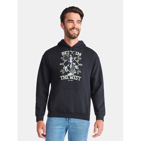 Mickey Mouse Disney Mickey Mouse Best In The West Men's and Big Men's Graphic Fleece Hoodie, Sizes S-3XL