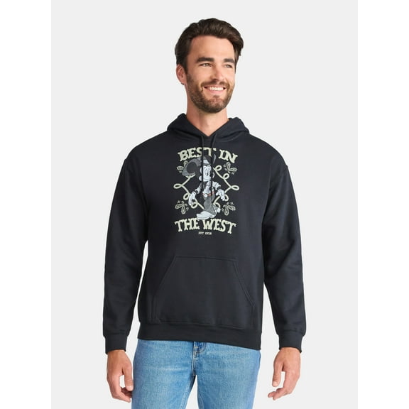 Disney Mickey Mouse Best In The West Men's and Big Men's Graphic Fleece Hoodie, Sizes S-3XL
