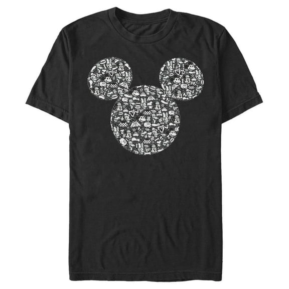 Disney's Mickey & Friends Mickey Men's Icons Fill Tee Color: Black Size: M
