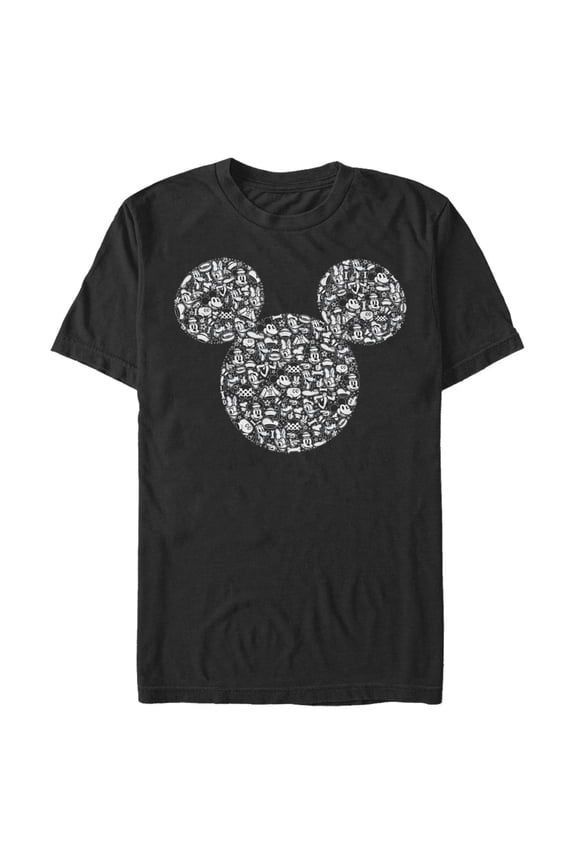 Disney's Mickey & Friends Mickey Men's Icons Fill Tee Color: Black Size: M