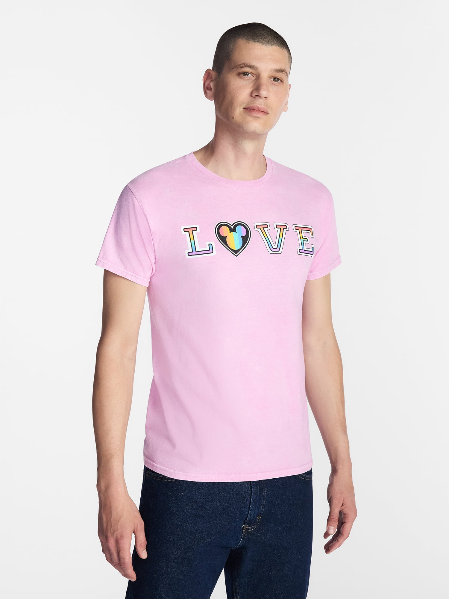 Disney Mickey Mouse Live and Love Men's and Big Men's Tie Dye Tee, Men's Sizes S-3XL