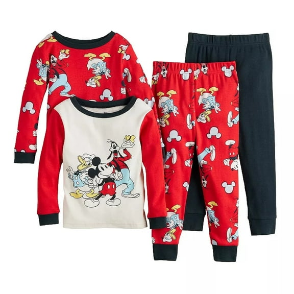 Disney's Mickey Mouse 4-pc. "Thumbs Up Friends" Pajama Tops & Pajama Bottoms Set (12M)