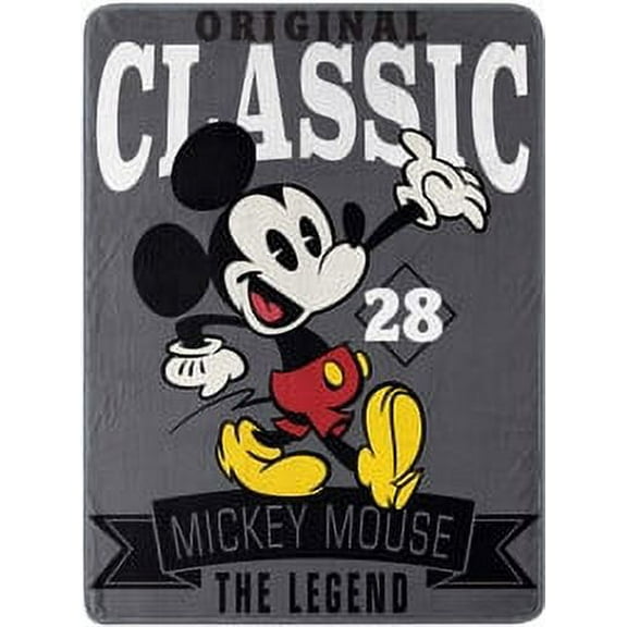 Disney's Mickey Mouse, "A Classic" Micro Raschel Throw Blanket, 46" x 60", Multi Color