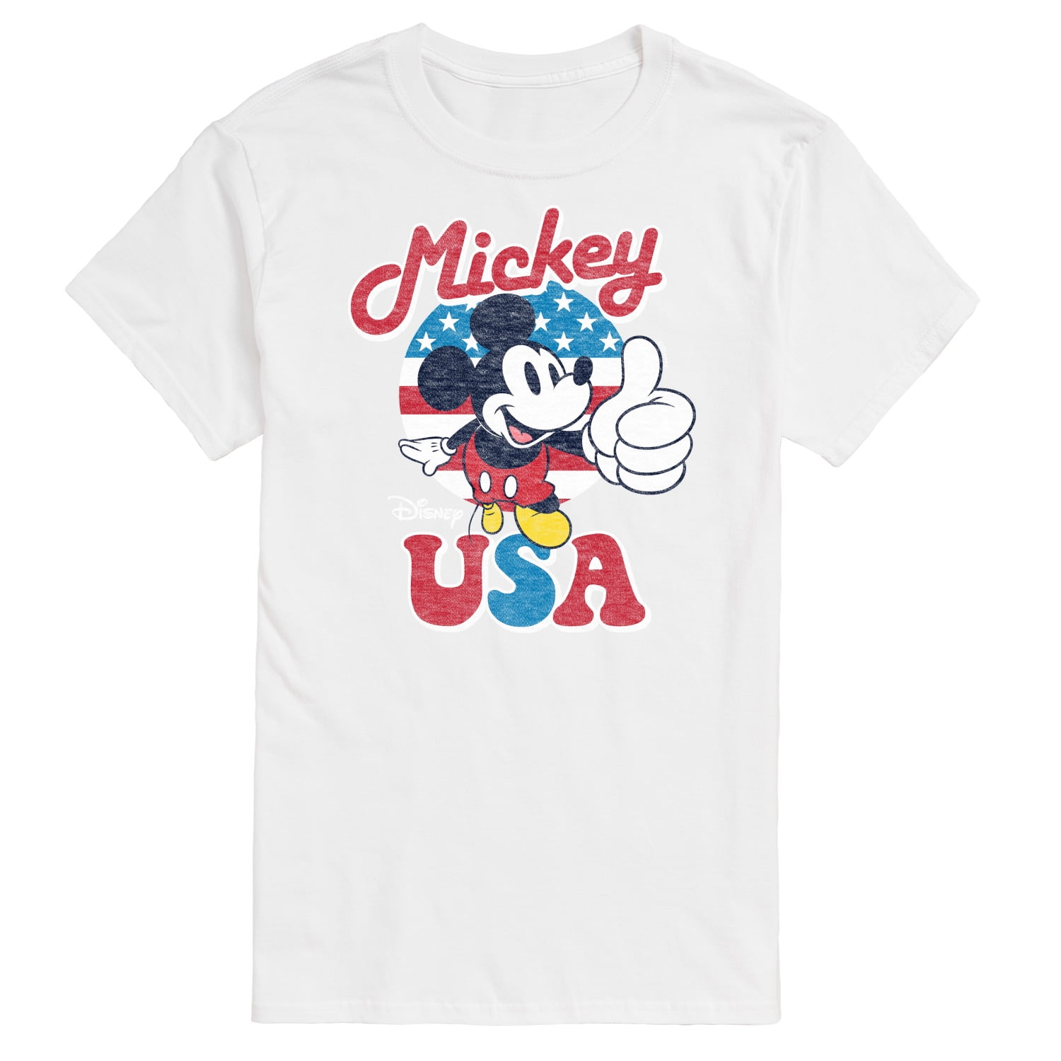 Disney - Americana - Mickey Mouse USA Flag - Adult Short Sleeve 