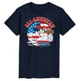 thumbnail image 1 of Disney - Americana - Mickey Americana Baseball - Adult Short Sleeve Graphic T-Shirt, 1 of 5